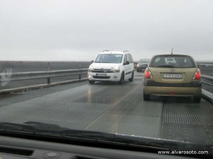 Atasco en el puente del Skeiðará